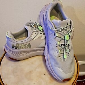 HOKA TRANSPORT ,COLOR: Harbor Mist / Lime Glow women's/Men's size 9